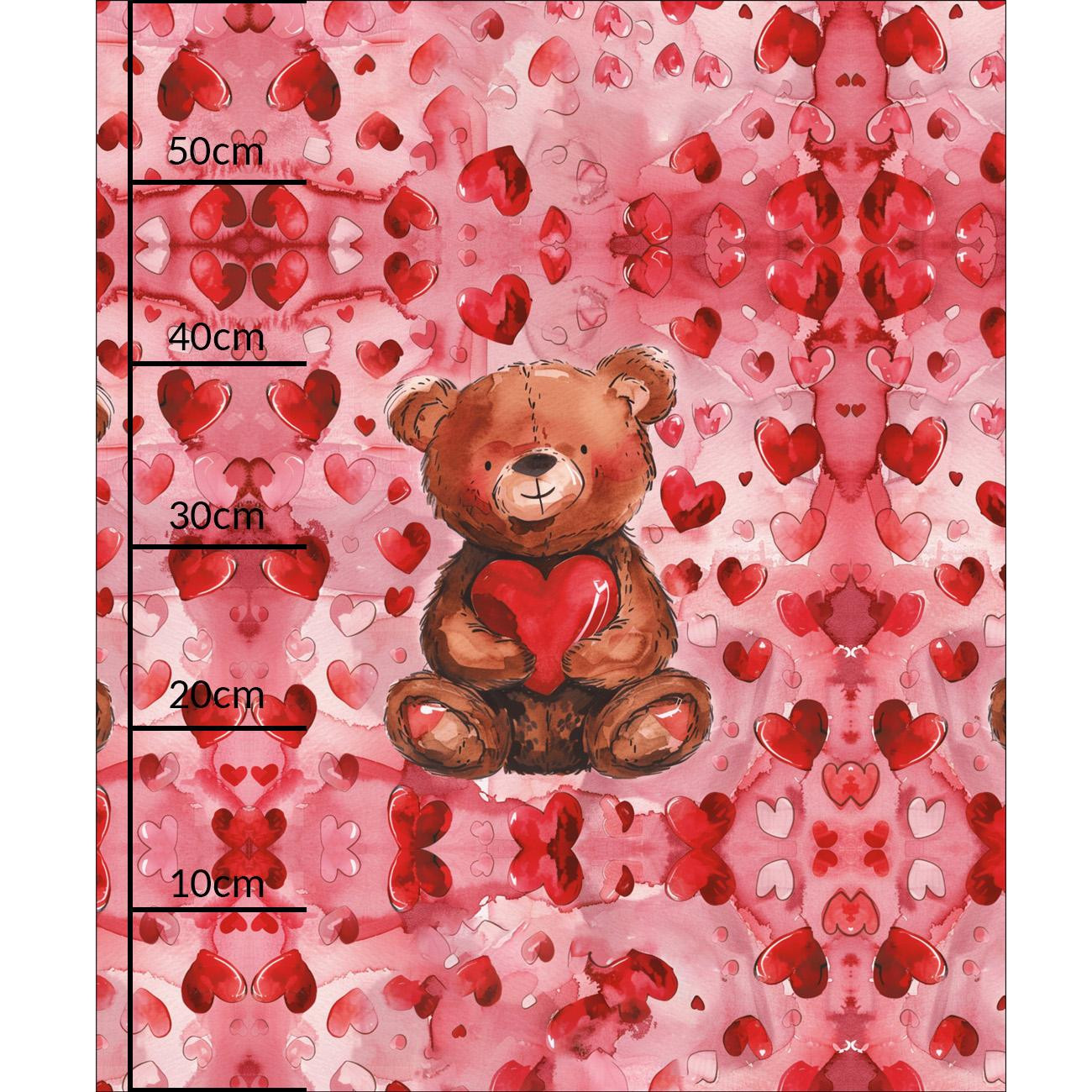 VALENTINE'S DAY / BEAR 2 - panel (60cm x 50cm) Wasserabweisende Webware
