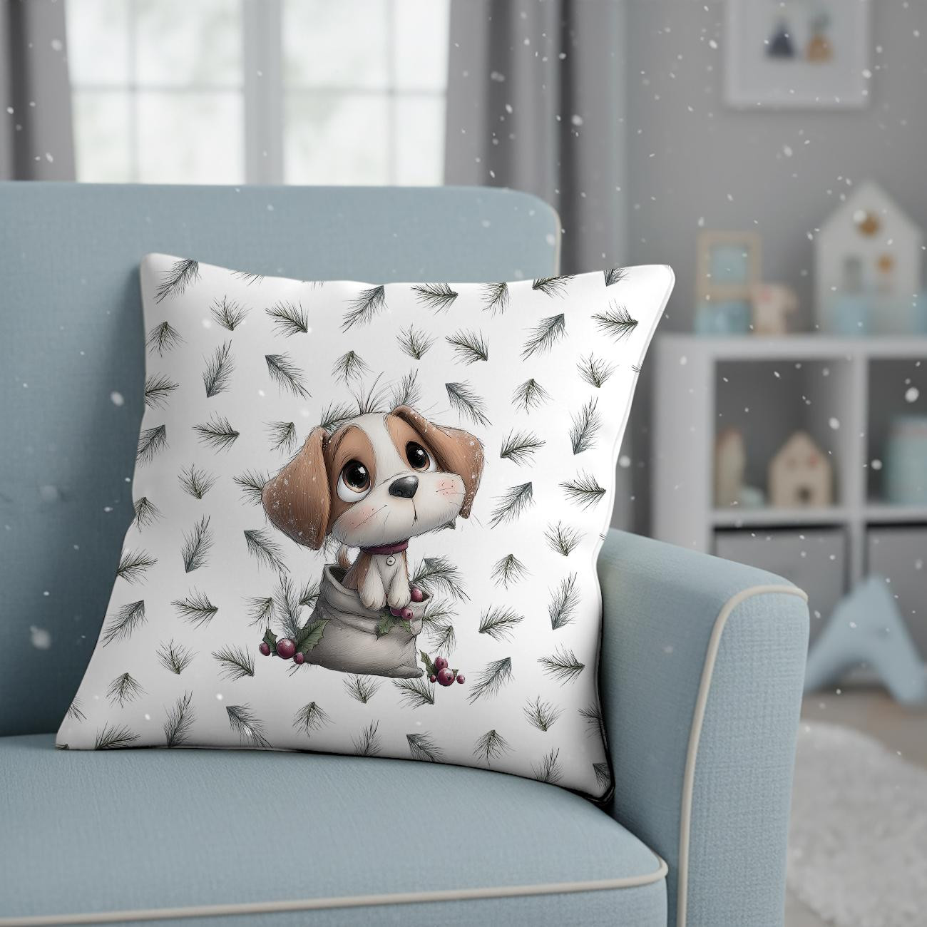 WINTER ANIMALS wz.20 - panel (60cm x 50cm) Wintersweat angeraut mit Elastan ITY