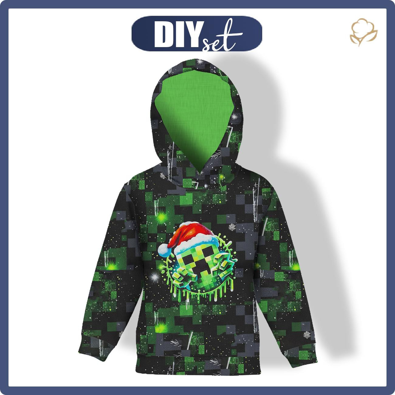 KINDER HOODIE (ALEX) - WINTER PIXEL M.2 - Nähset