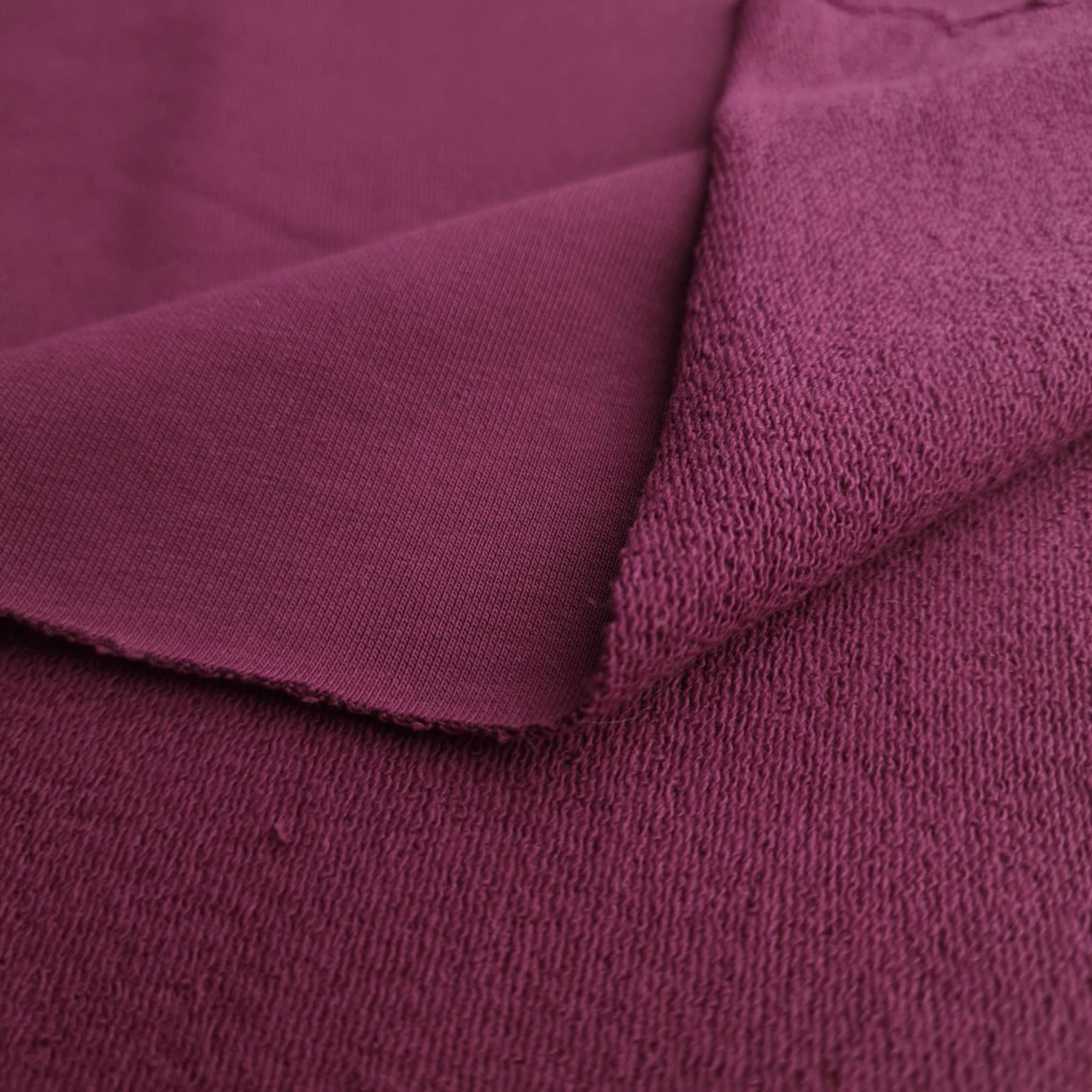Dicker Sommersweat (P290) - AUBERGINE (D-215) 