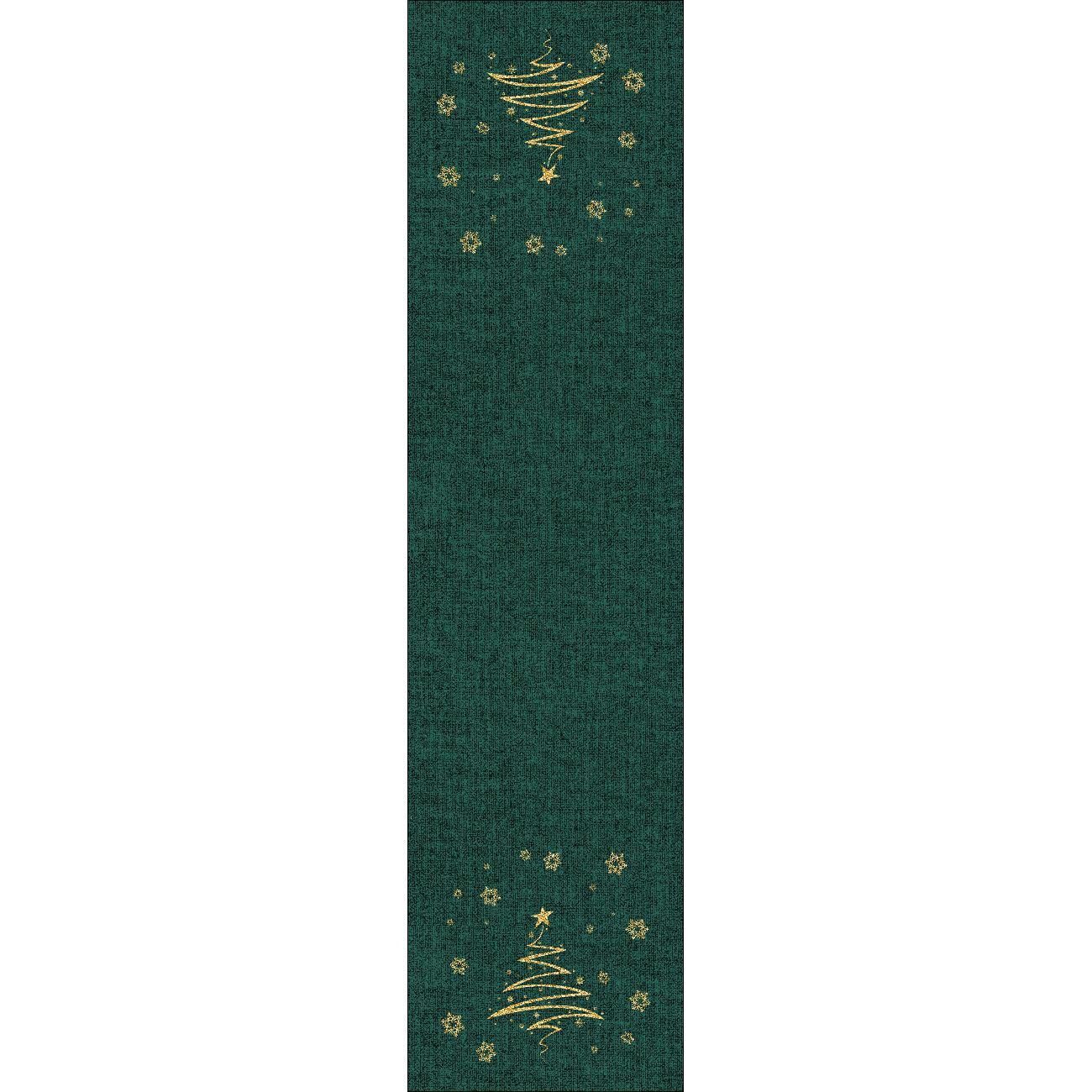 TISCHLÄUFER PANEL - GOLDENER WEIHNACHTSBAUM  - Nähset
