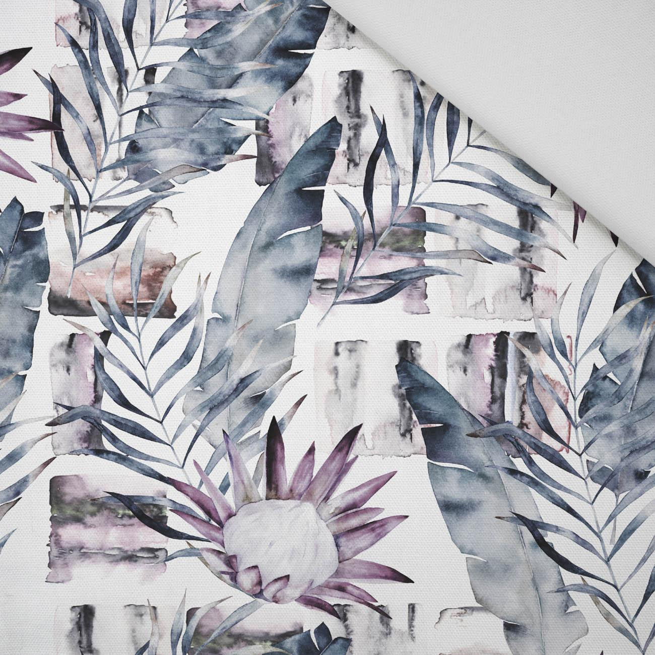 AQUARELL BLÄTTER 2.0 - Bamboo fabric 170g