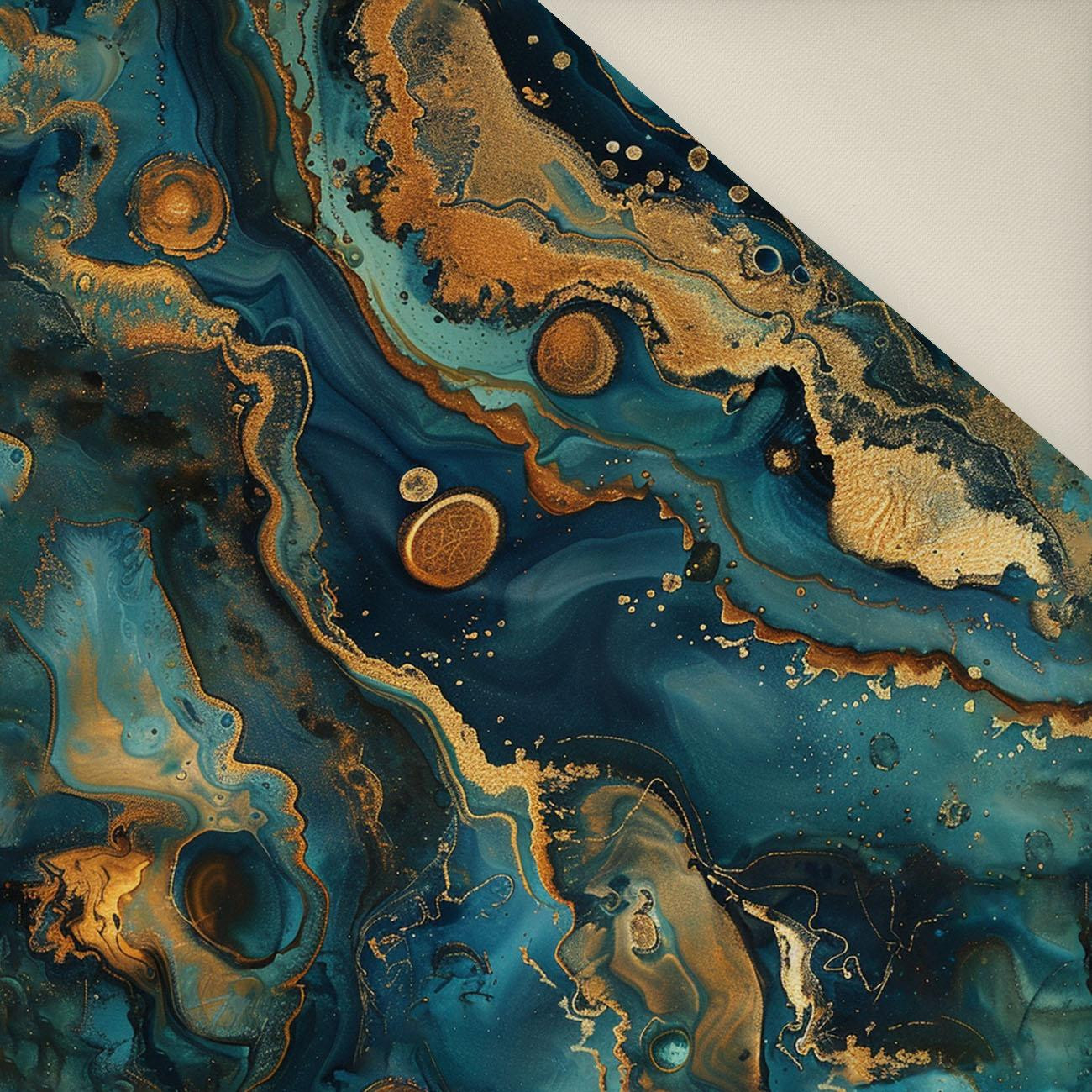 alcohol ink wz.16 TEAL- Polster- Velours