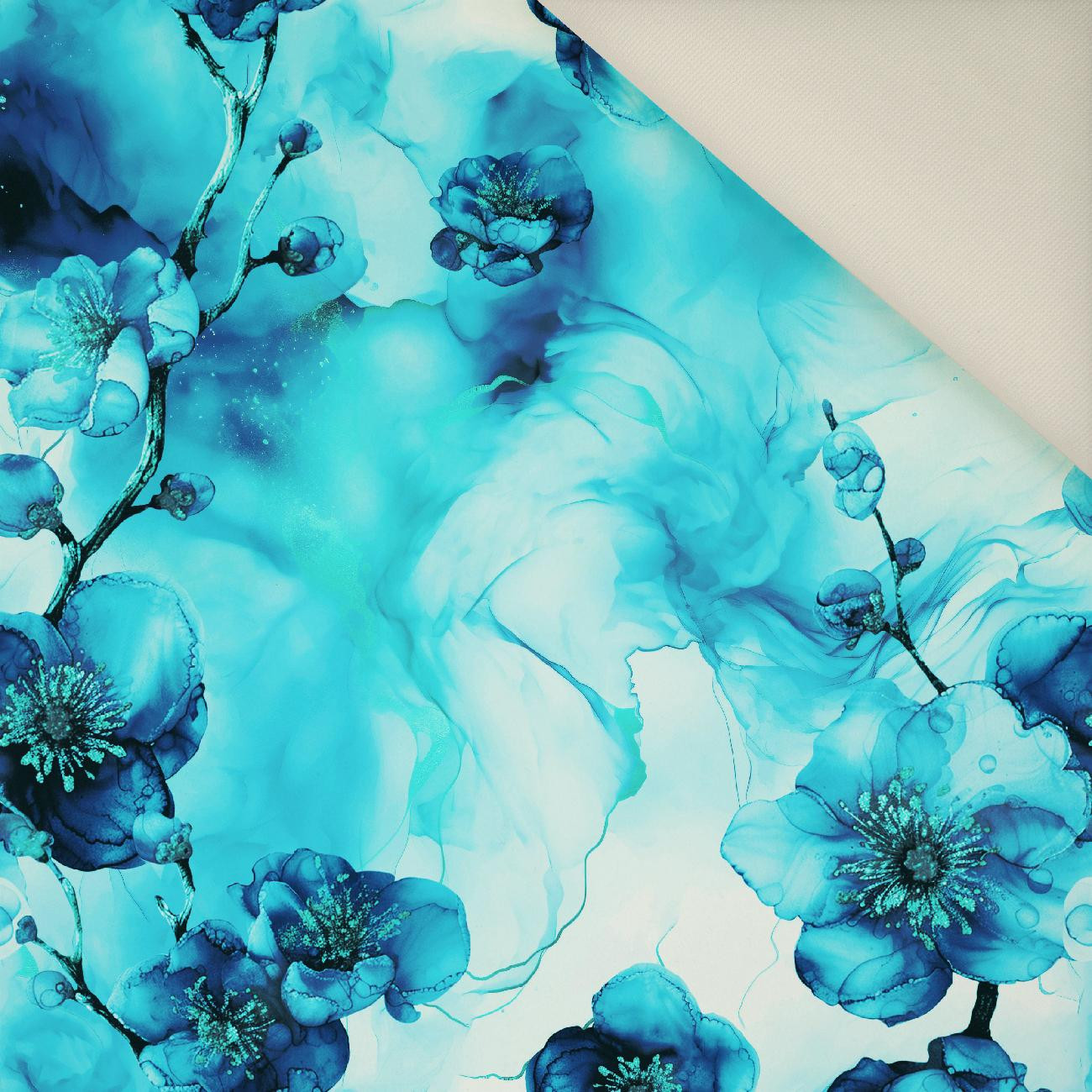 ALCOHOL PASTEL INK wz.7 blue- Polster- Velours