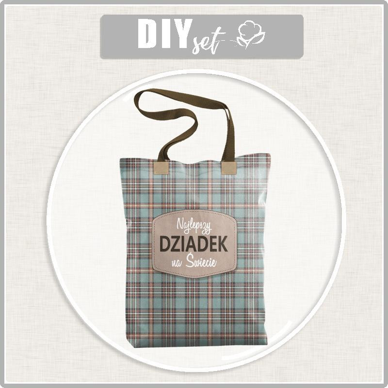 SHOPPER TASCHE - NAJLEPSZY DZIADEK NA ŚWIECIE / karo retro - Nähset