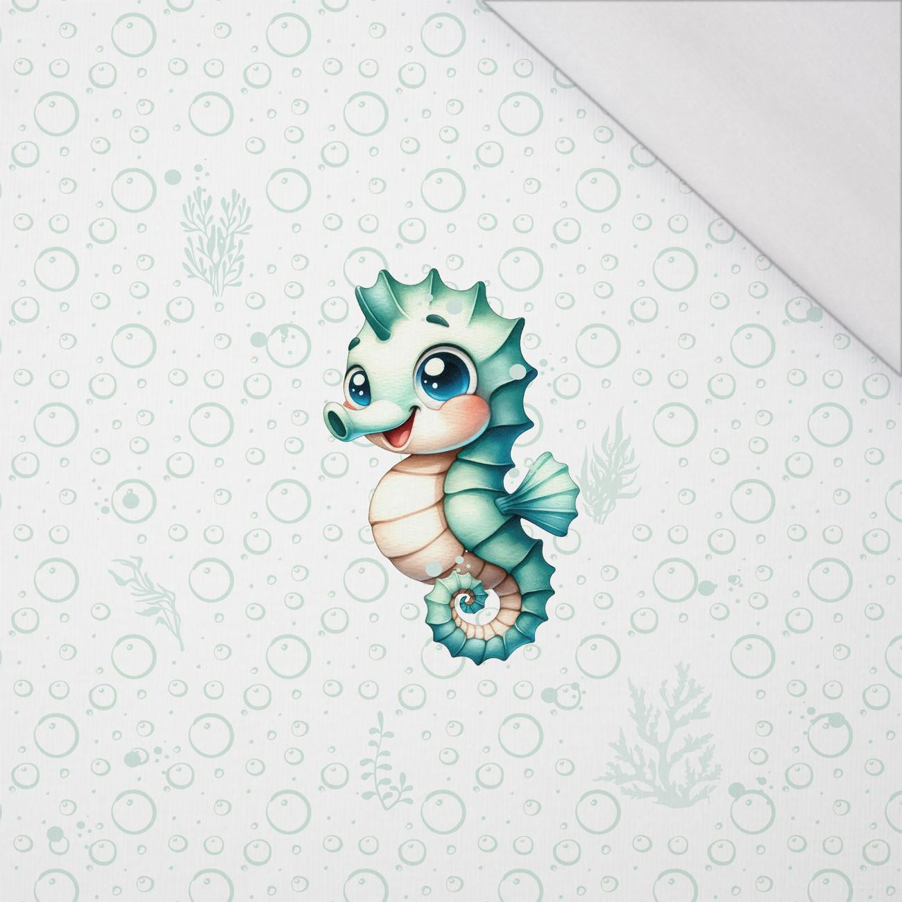 SEAHORSE (SEA ANIMALS M. 2) - Paneel (60cm x 50cm) SINGLE JERSEY 