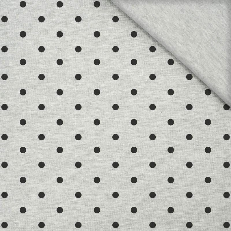 SCHWARZE PUNKTE  / M-01 melange hellgrau - Single Jersey 