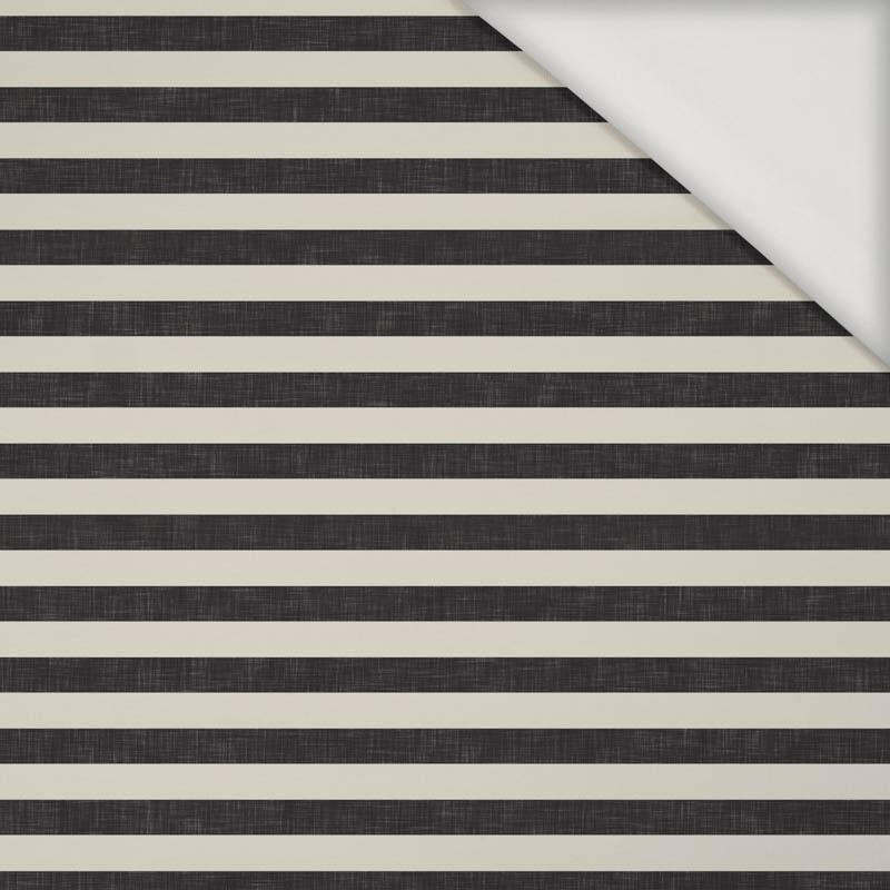 50cm STREIFEN 1x1 - acid ecru / acid schwarz - Viskose Jersey