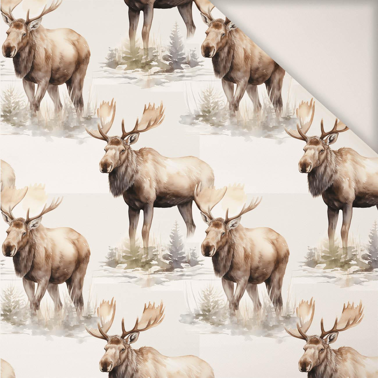 PASTEL MOOSE - PERKAL Baumwollwebware