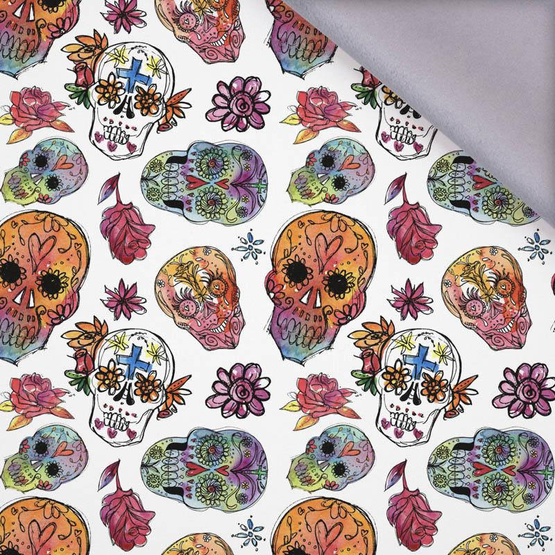 TOTENKÖPFE Ms. 3 / weiß (DIA DE LOS MUERTOS) - Softshell 