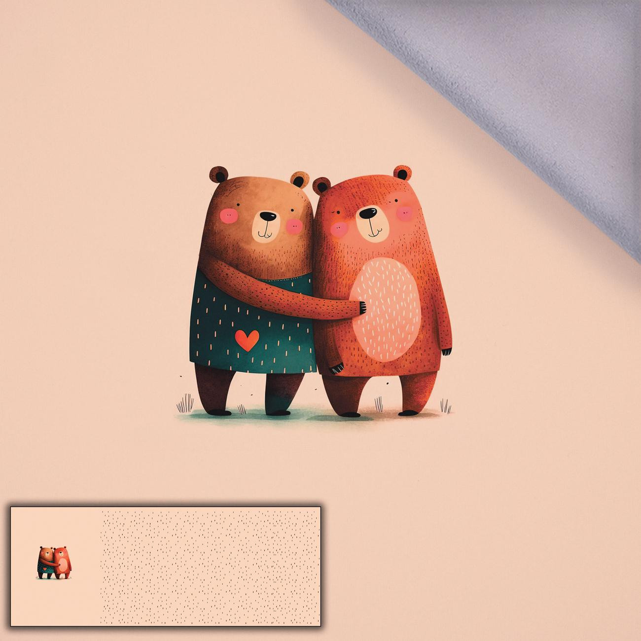 BEARS IN LOVE 1 - panoramisches Paneel  Softshell (60cm x 155cm)