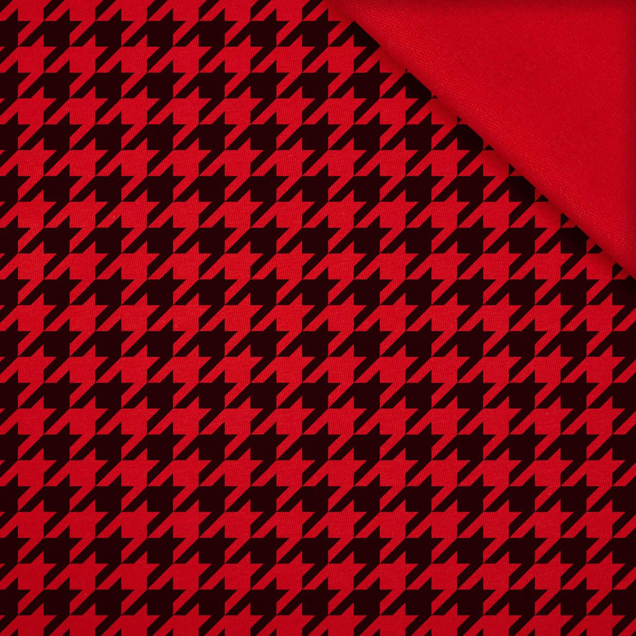 SCHWARZER HAHNENTRITT / rot - Sommersweat