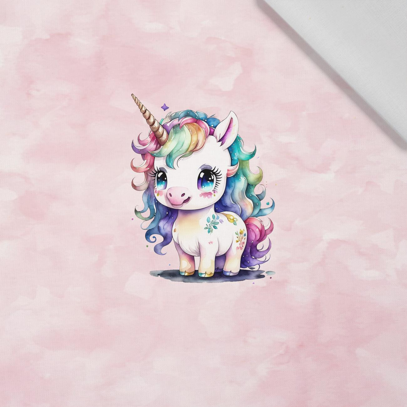 CUTE UNICORN M. 1 - Paneel (60cm x 50cm)  Baumwoll Webware