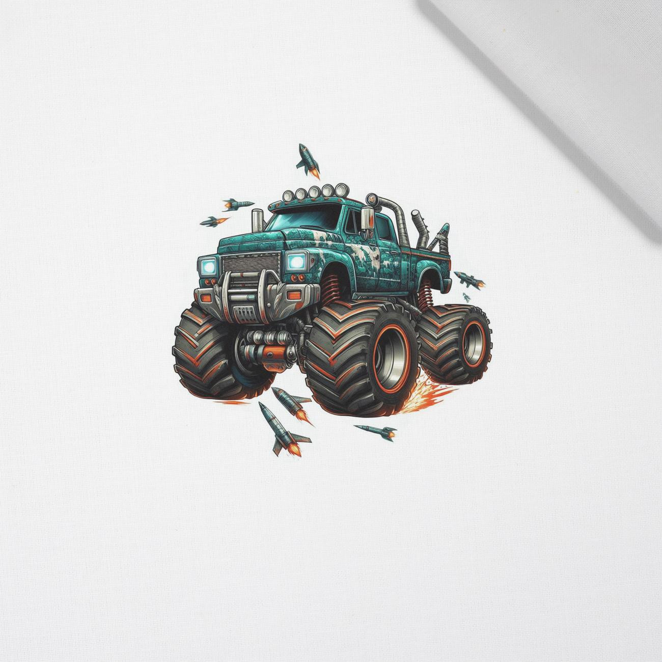 MONSTER TRUCK M. 2 - Paneel (60cm x 50cm)  Baumwoll Webware