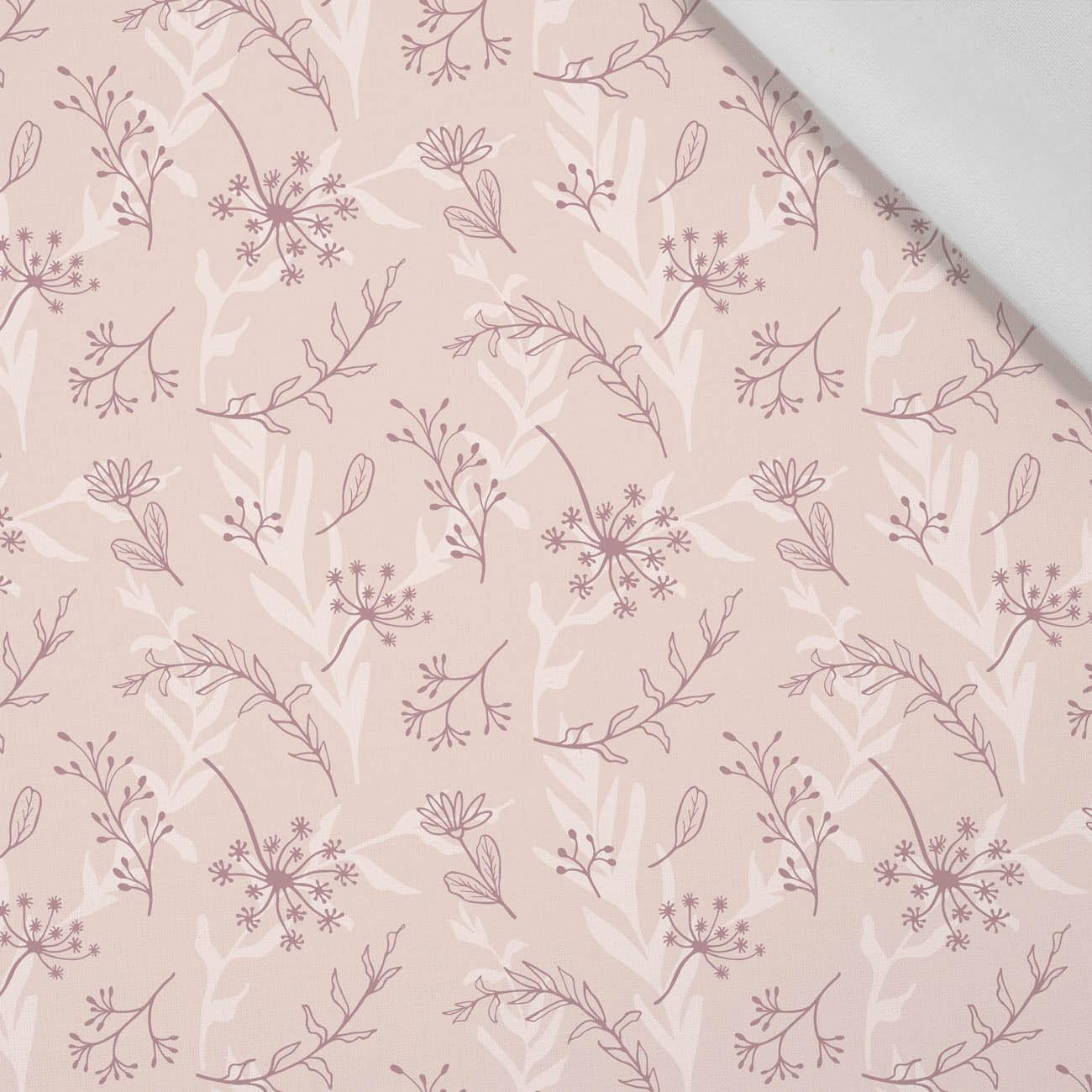ROSA BLÄTTER M. 2 - Baumwoll Webware
