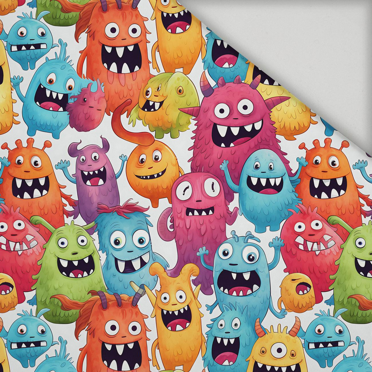 FUNNY MONSTERS M. 4 - schnelltrocknende Webware