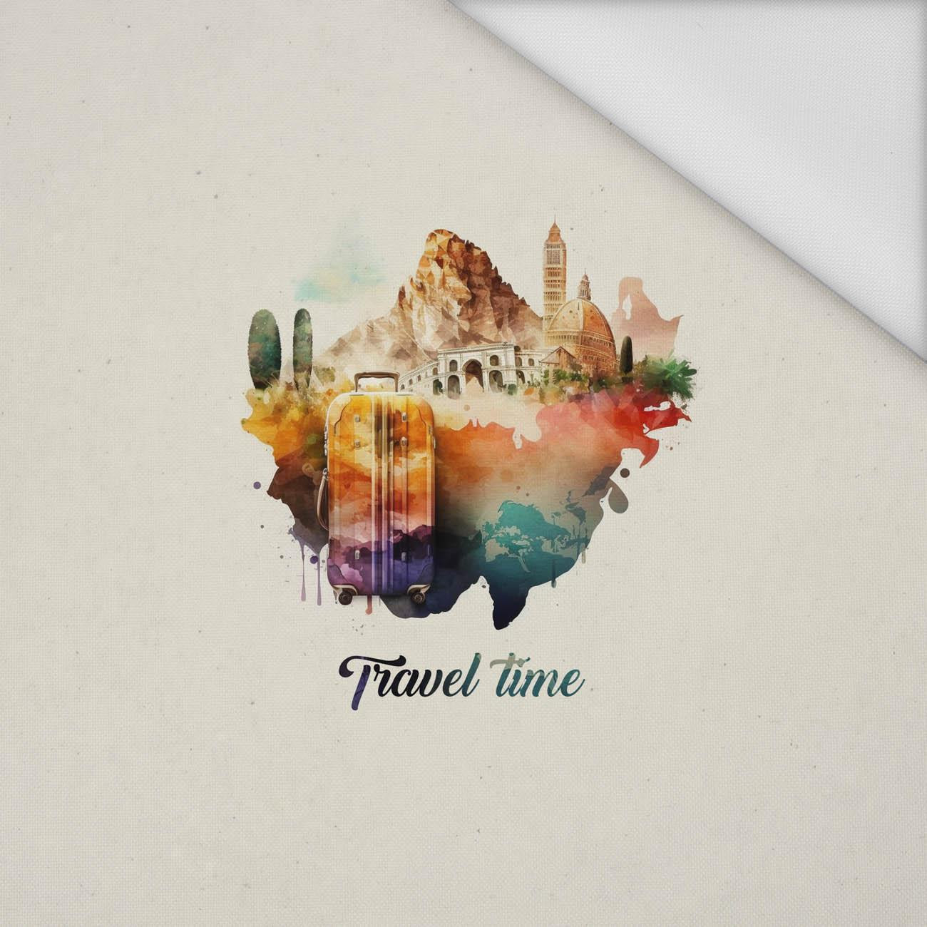 TRAVEL TIME MS. 1 - Paneel (60cm x 50cm) Wasserabweisende Webware