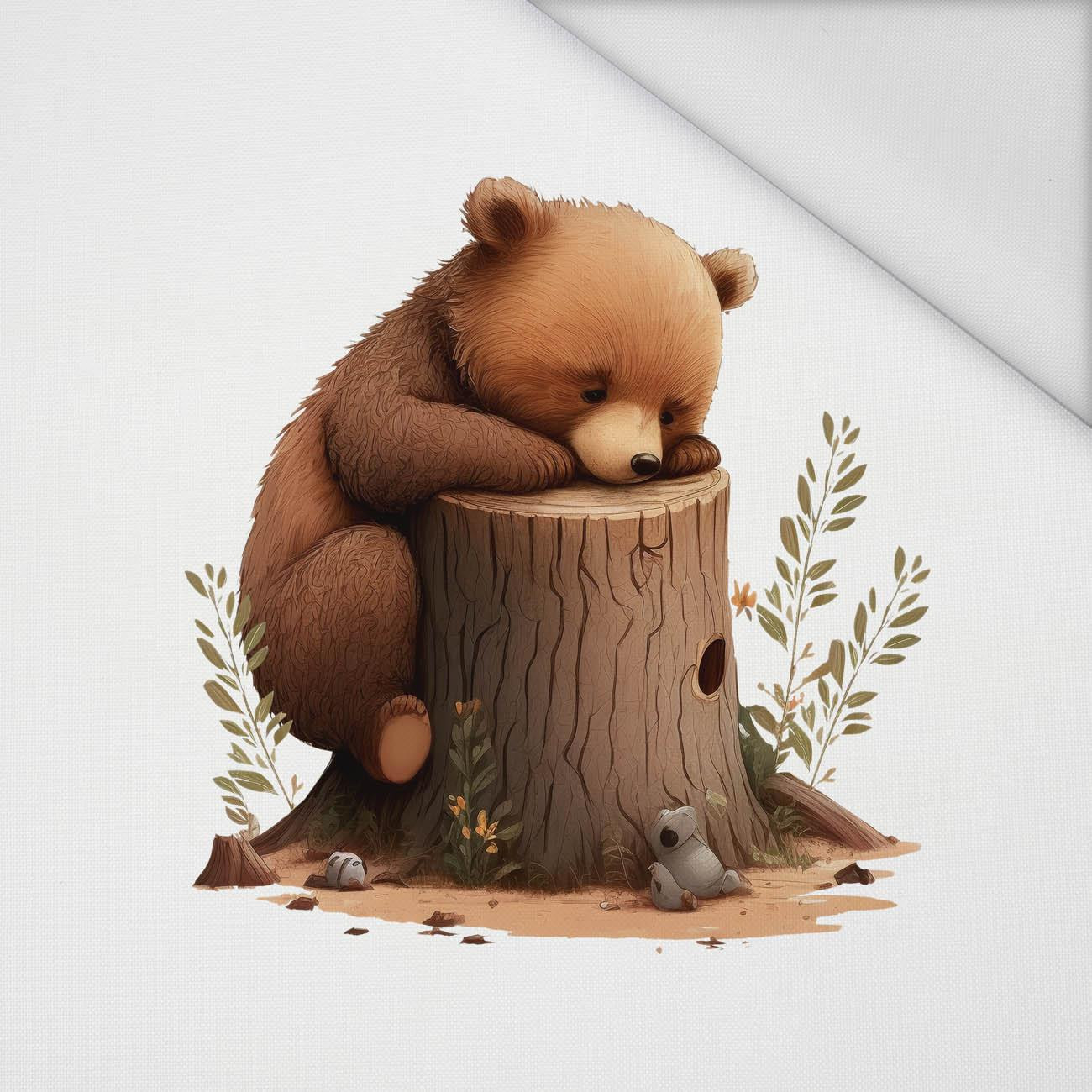 SLEEPING BEAR - Paneel (75cm x 80cm) Wasserabweisende Webware