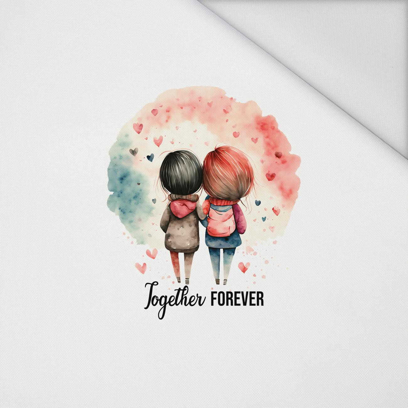 TOGETHER FOREVER / girls - Paneel (60cm x 50cm) Wasserabweisende Webware