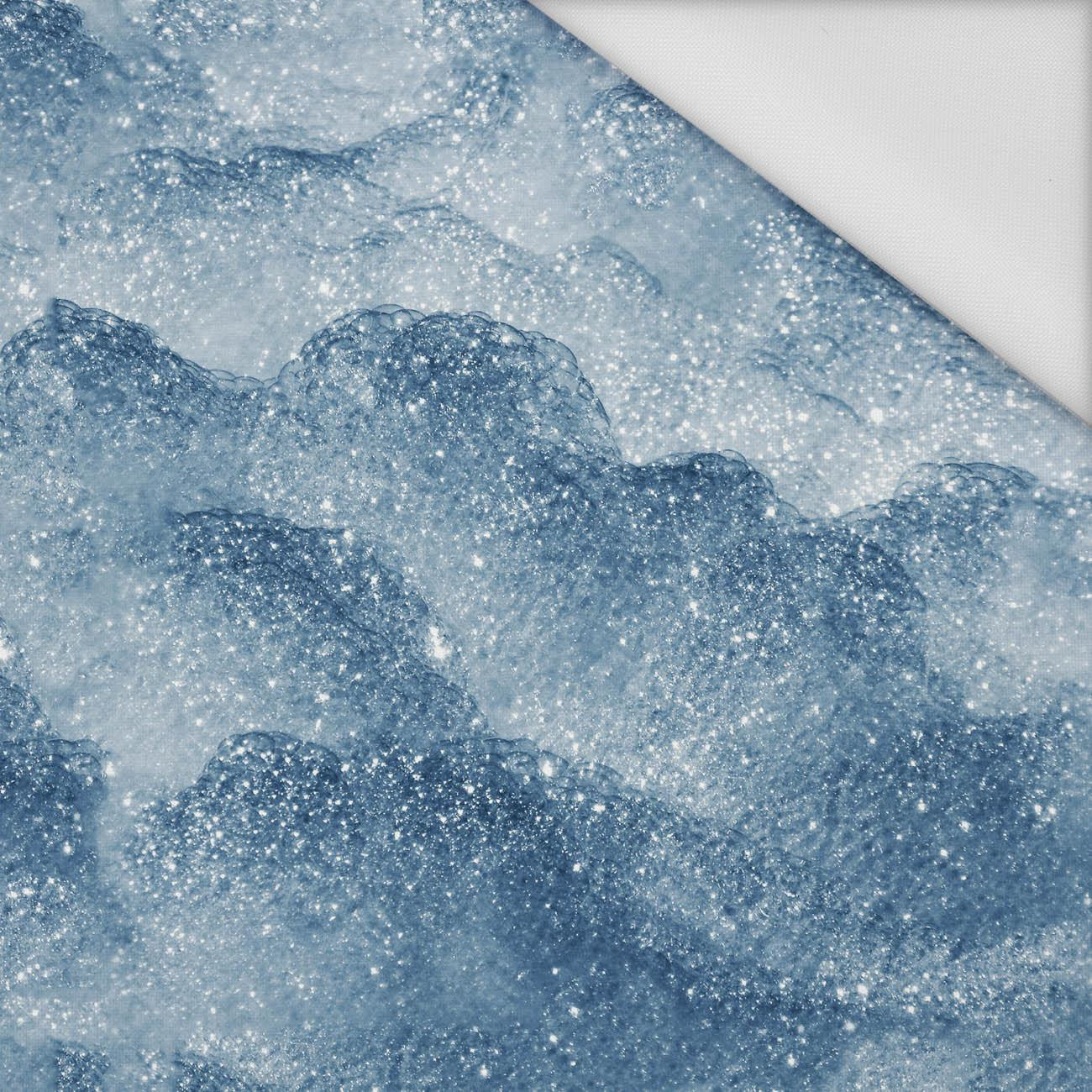 SCHNEE / marine (AUF GLAS GEMALT) - Wasserabweisende Webware