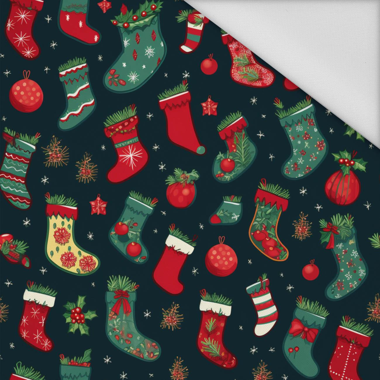 50cm CHRISTMAS SOCKS - Wasserabweisende Webware