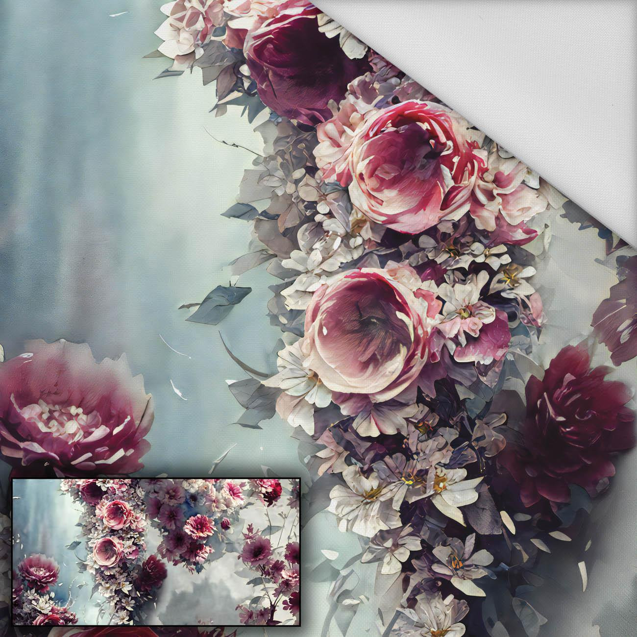 VINTAGE FLOWERS Ms. 5 - Paneel (80cm x 155cm) Wasserabweisende Webware