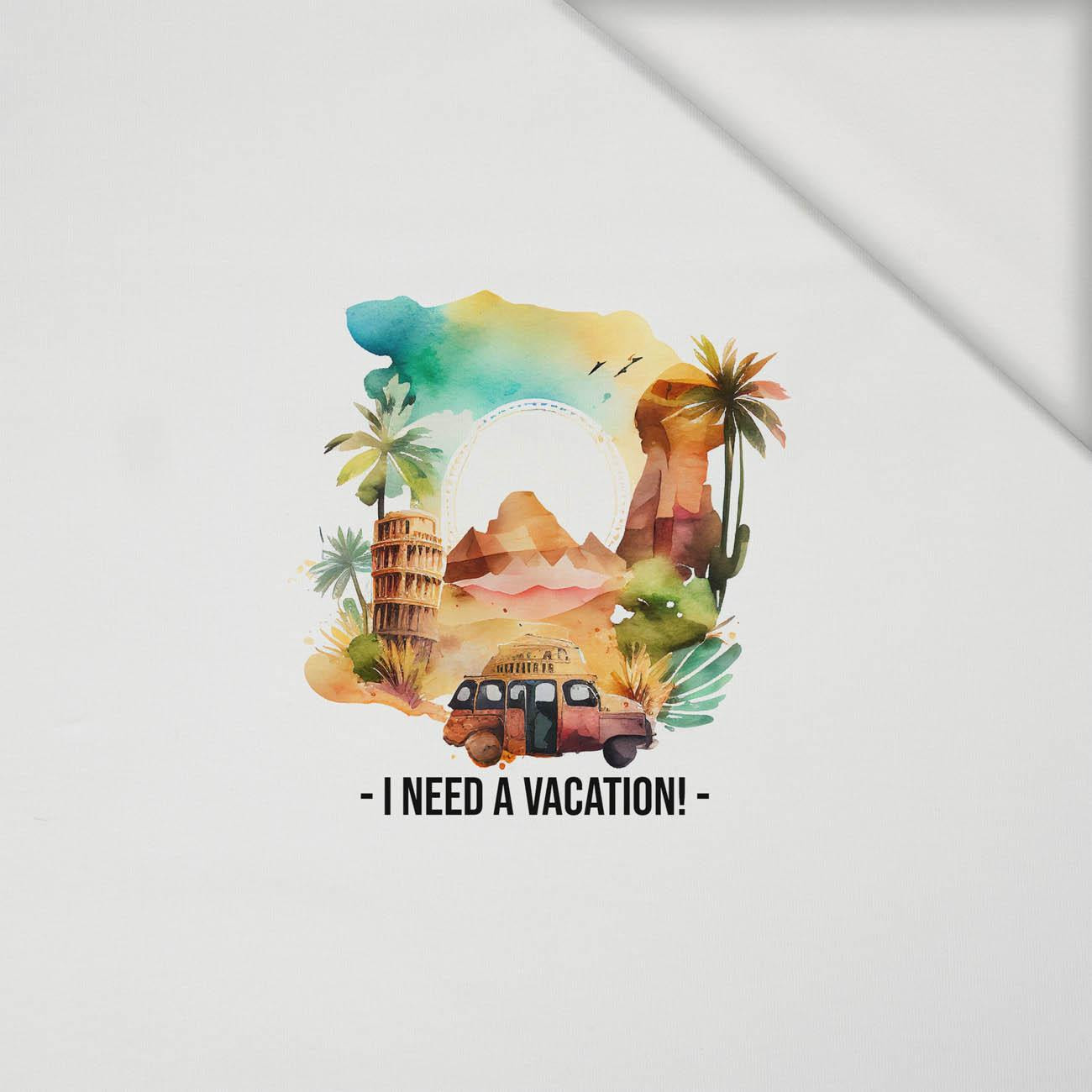 I NEED A VACATION - Paneel (40cm x 40cm) Viskose-Jersey 