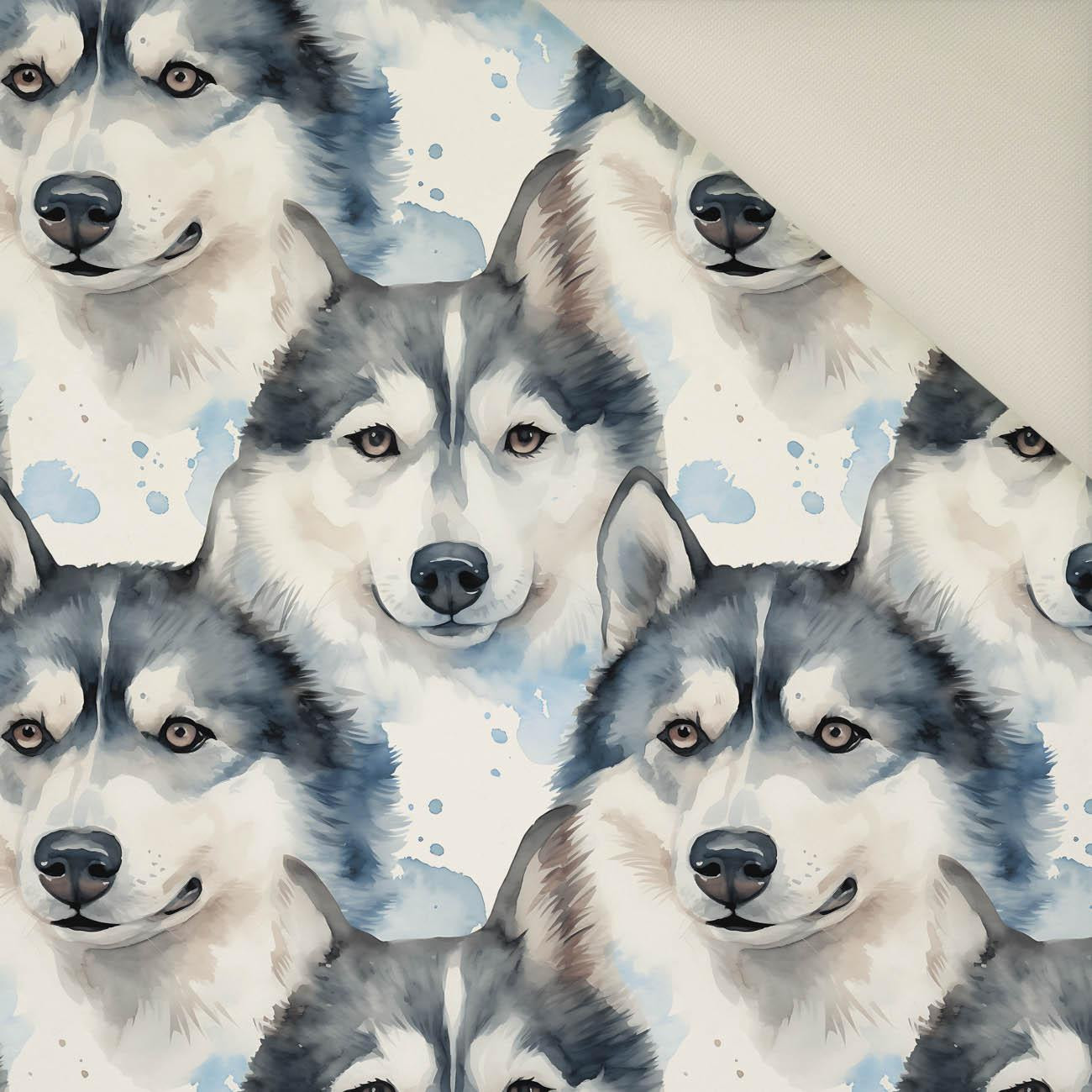 HUSKY DOG- Polster- Velours