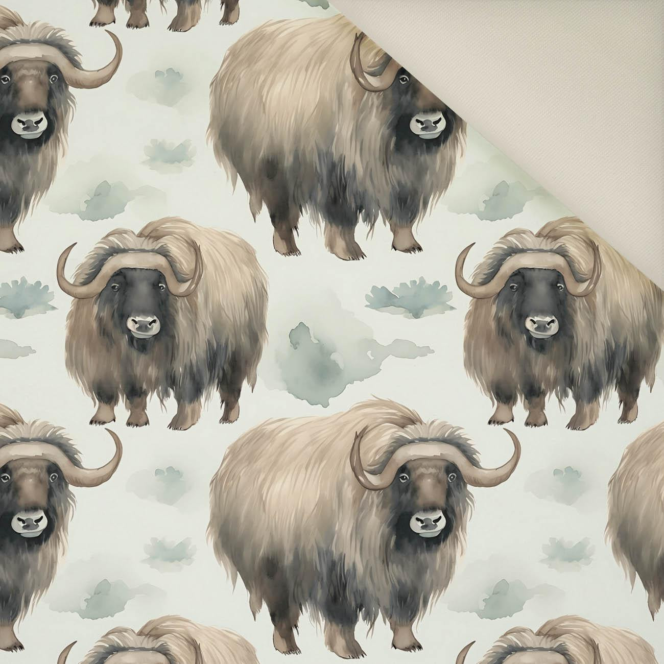 PASTEL BISON- Polster- Velours