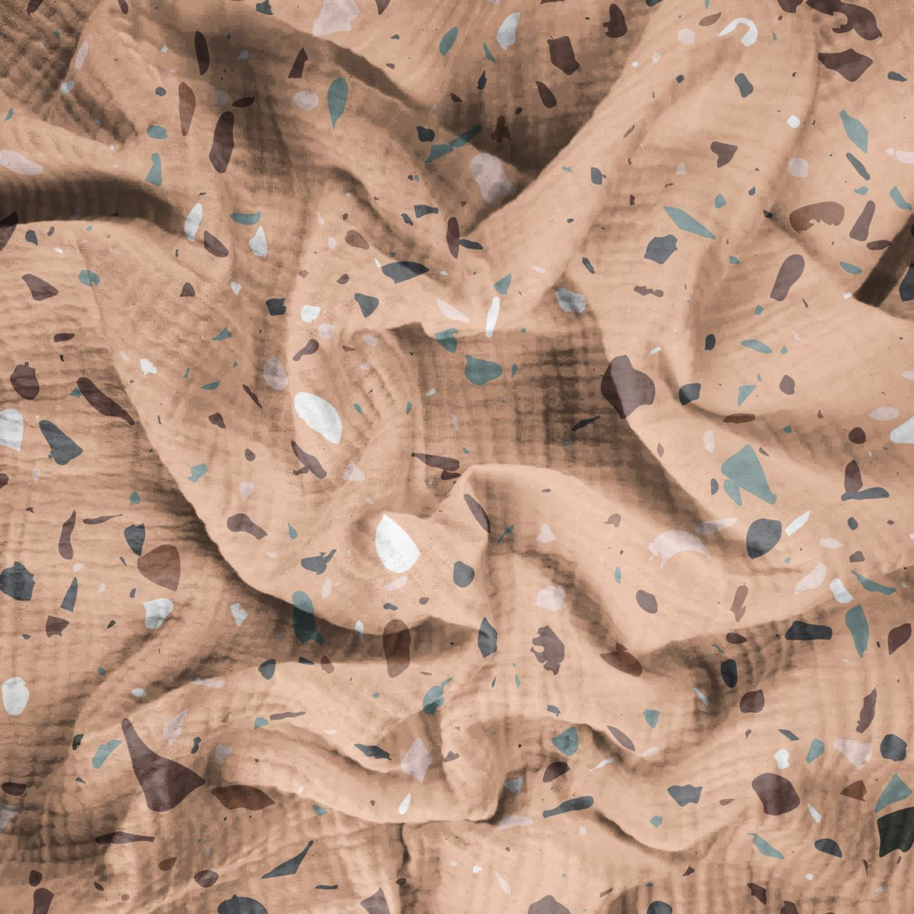 TERRAZZO M. 6 / peach fuzz - Baumwoll Musselin