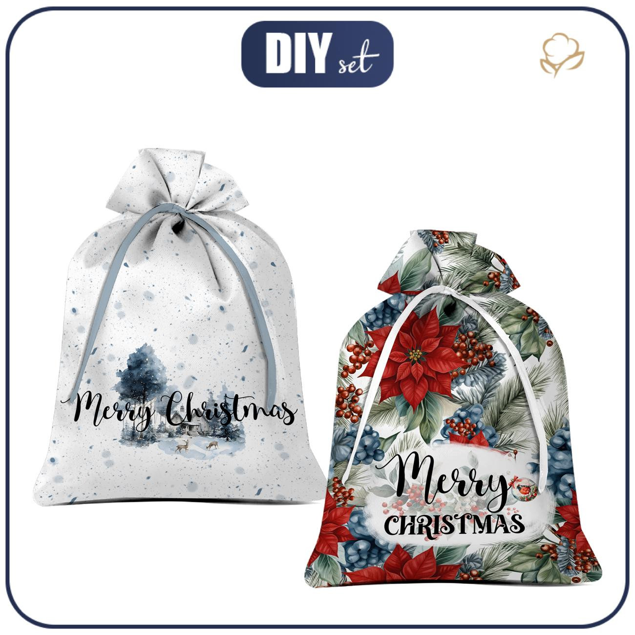 Geschenkbeutel - MERRY CHRISTMAS - Nähset 