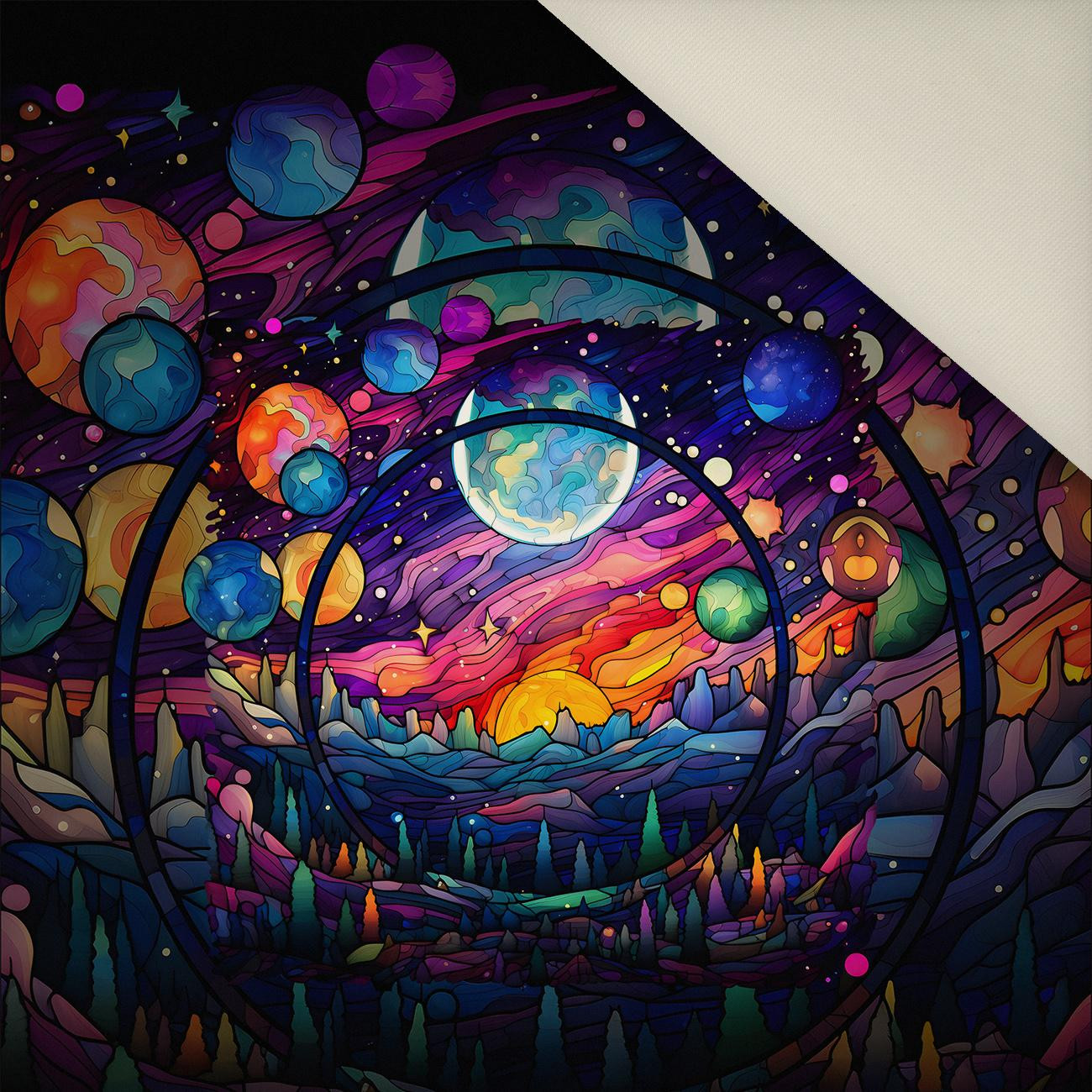 NEON GALAXY WZ.14 - Panel (60cm x 50cm)  Polster- Velours