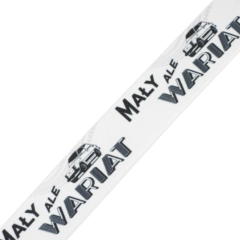 Gewebte Gummiband mit Aufdruck - MAŁY ALE WARIAT / Größe nach Wahl
