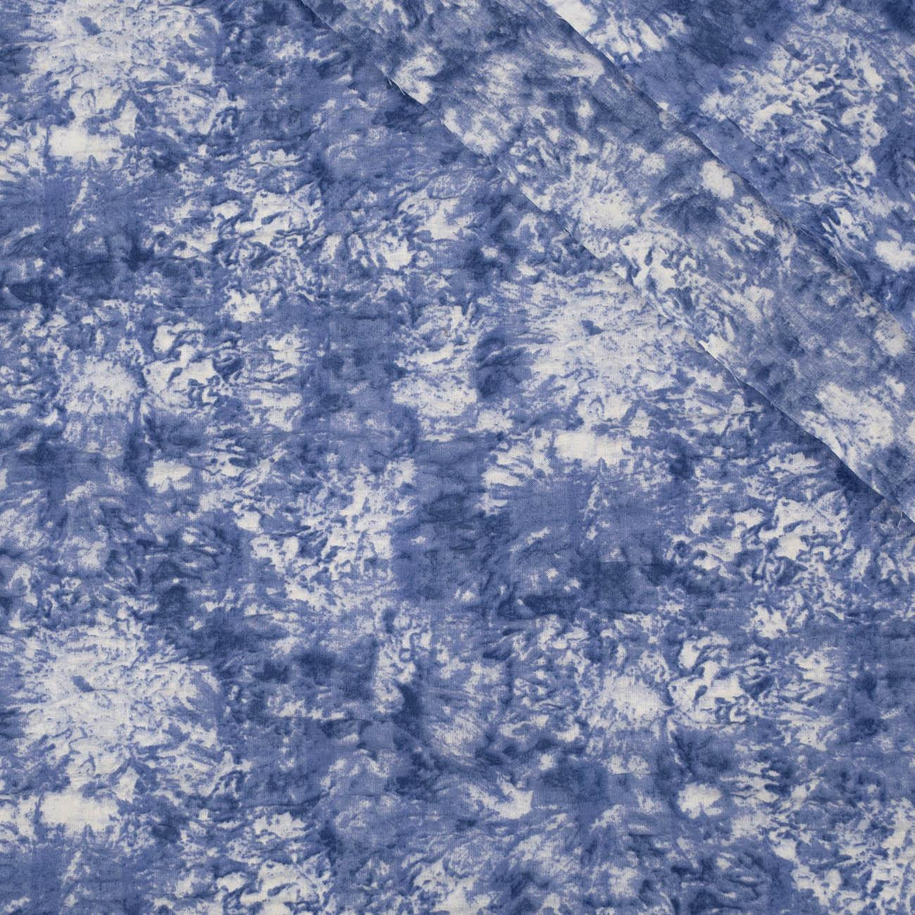 50cm - BATIK MS. 3 / BLAU - CREPE BATISTE