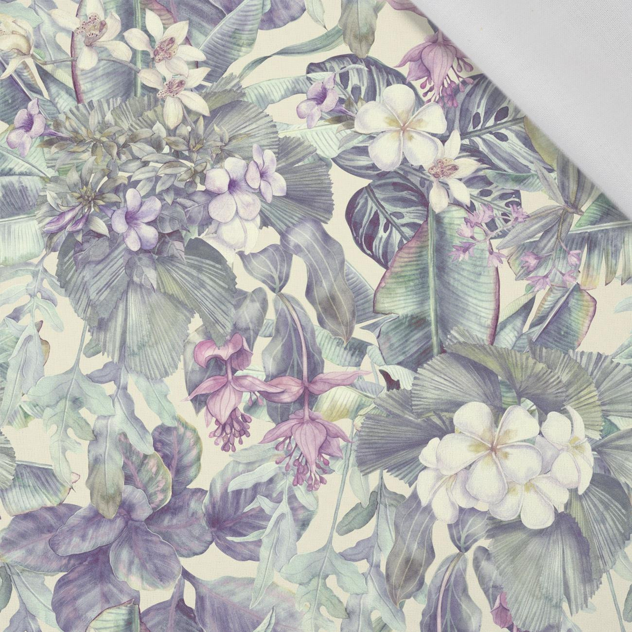 PURPLE FLORAL - Baumwoll Webware