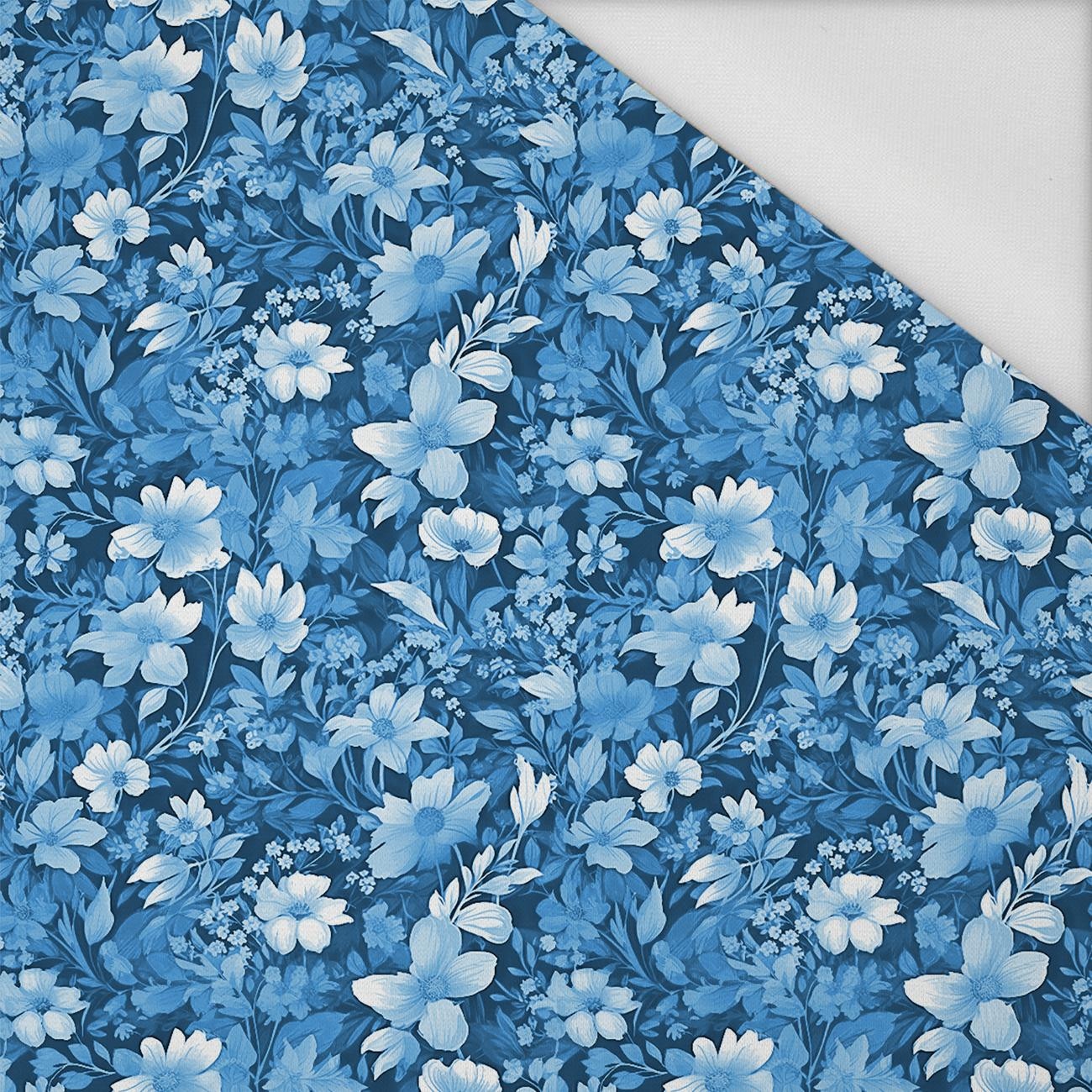 TRANQUIL BLUE / FLOWERS - Nylonstoff PUMI