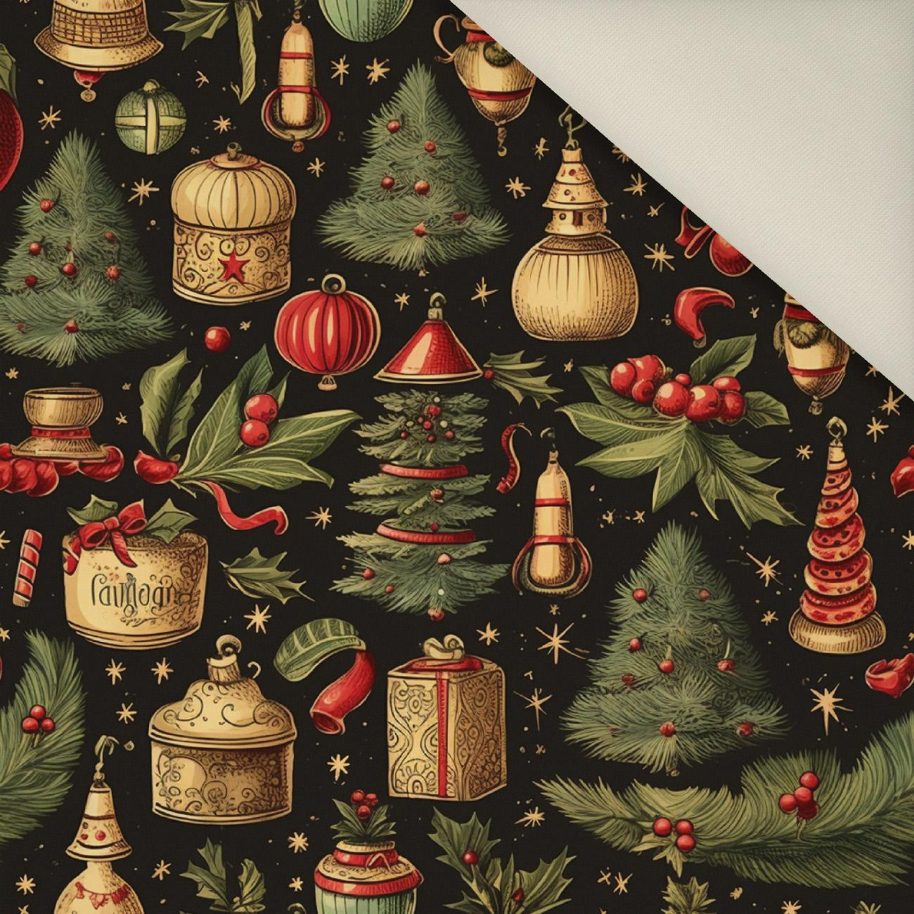 Vintage Christmas wz.11- Polster- Velours