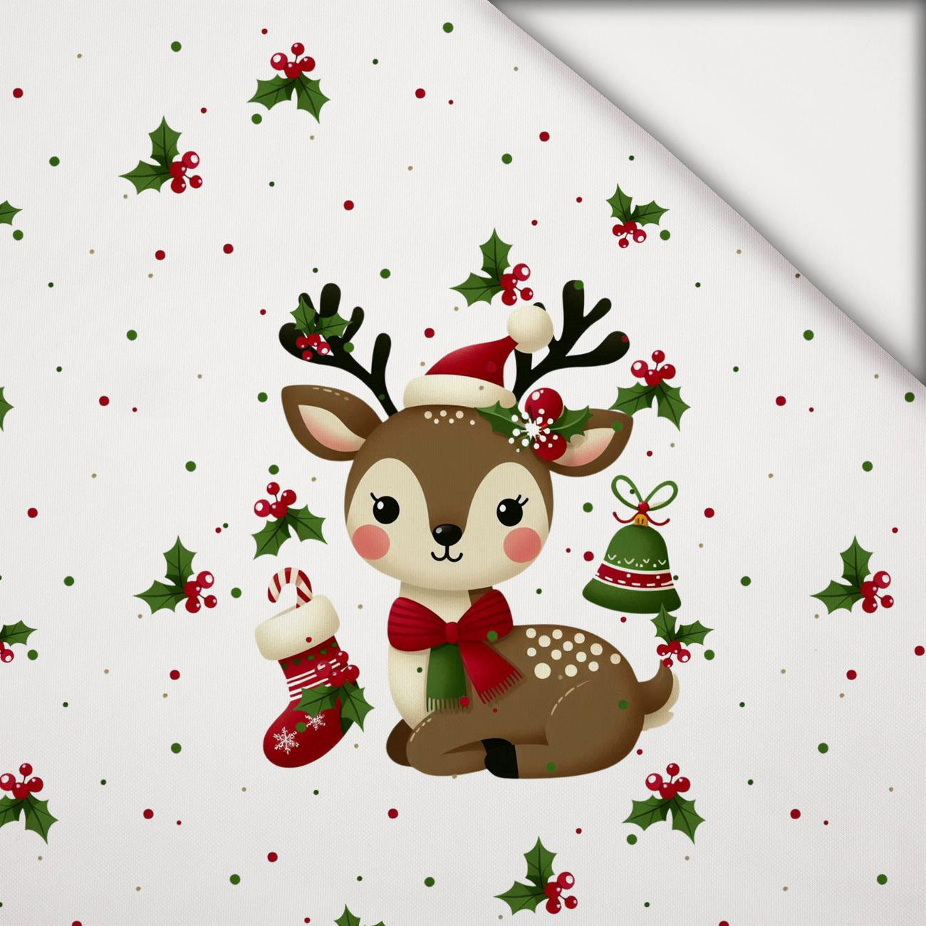 WINTER ANIMALS wz.13 - Paneel (60cm x 50cm) leichte Maschenware angeraut