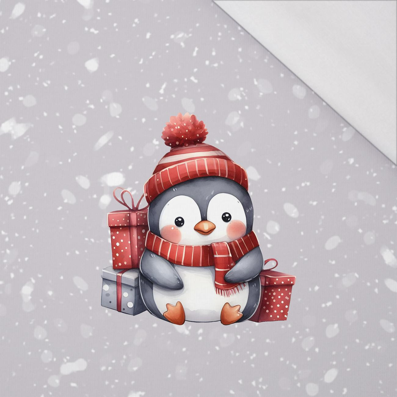 WINTER ANIMALS wz.17 - panel (60cm x 50cm) SINGLE JERSEY 