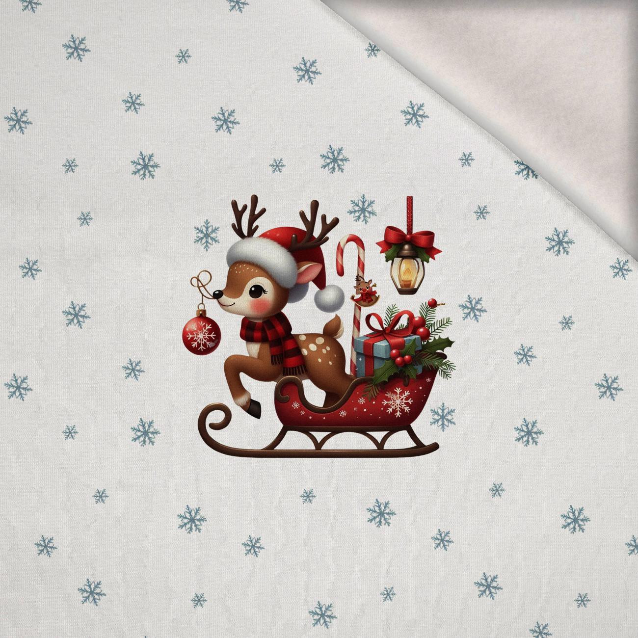 WINTER ANIMALS wz.18 - panel (60cm x 50cm) Wintersweat angeraut mit Elastan ITY