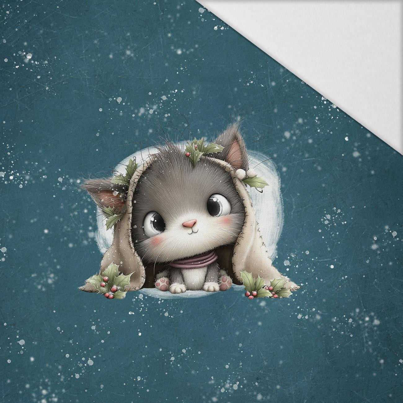 WINTER ANIMALS wz.19 - Paneel (60cm x 50cm) Hydrophober angerauter Wintersweat