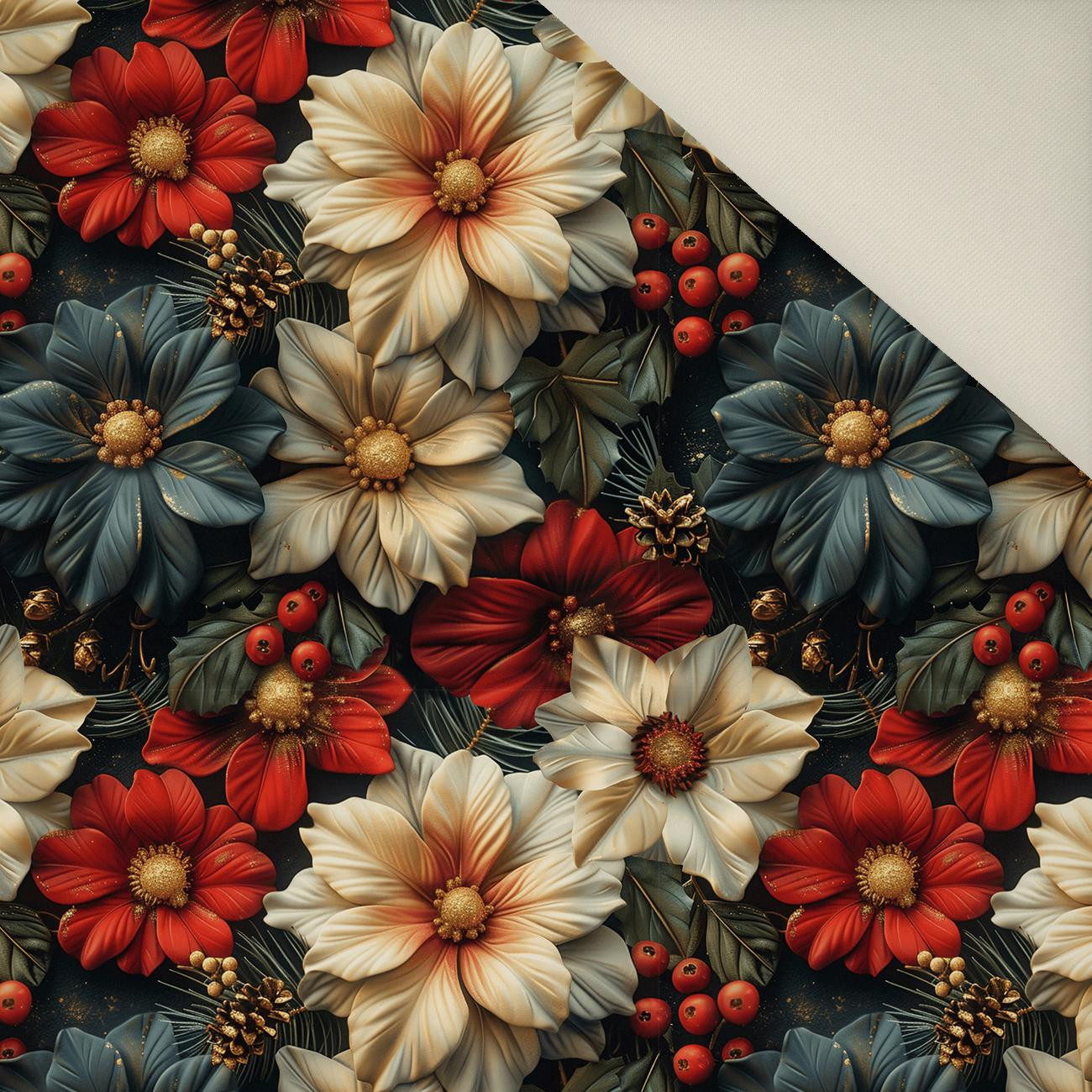 WINTER FLOWERS WZ.11- Polster- Velours