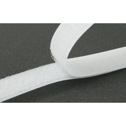 Klettverschluss Breite 20mm weiß, komplett - WEISS