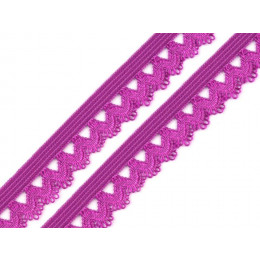 Gummi Spitzenband  15 mm - violett