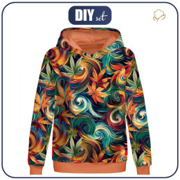 CLASSIC DAMEN HOODIE (POLA) - Hemp leaves WZ. 1 - Nähset