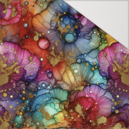 alcohol ink wz.17 RAINBOW - Hydrophober angerauter Wintersweat