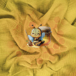 ANIMALS CUTE wz.4 - panel (60cm x 50cm)  Baumwoll Musselin