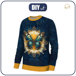 BASIC DAMEN SWEATSHIRT (HANA) - Animals mandala wz.13 - Nähset