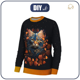 BASIC DAMEN SWEATSHIRT (HANA) - Animals mandala wz.3 - Nähset
