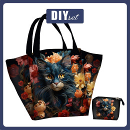 XL Tasche mit Utensilientasche 2 in 1 - ANIMALS MANDALA wz.7 - Nähset